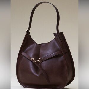 Elegant Brown Leather Hobo Bag